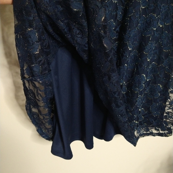 By By Medium Blue Lace Dress - Picture 3 of 5